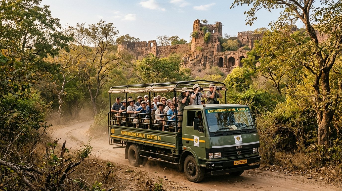Ranthambore Canter Safari Open Vehicle